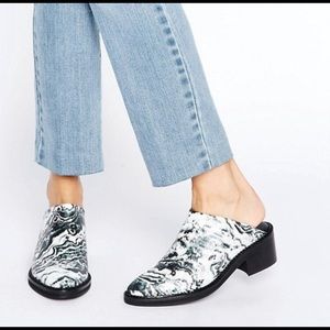 Miista black and white mules Euro size 40